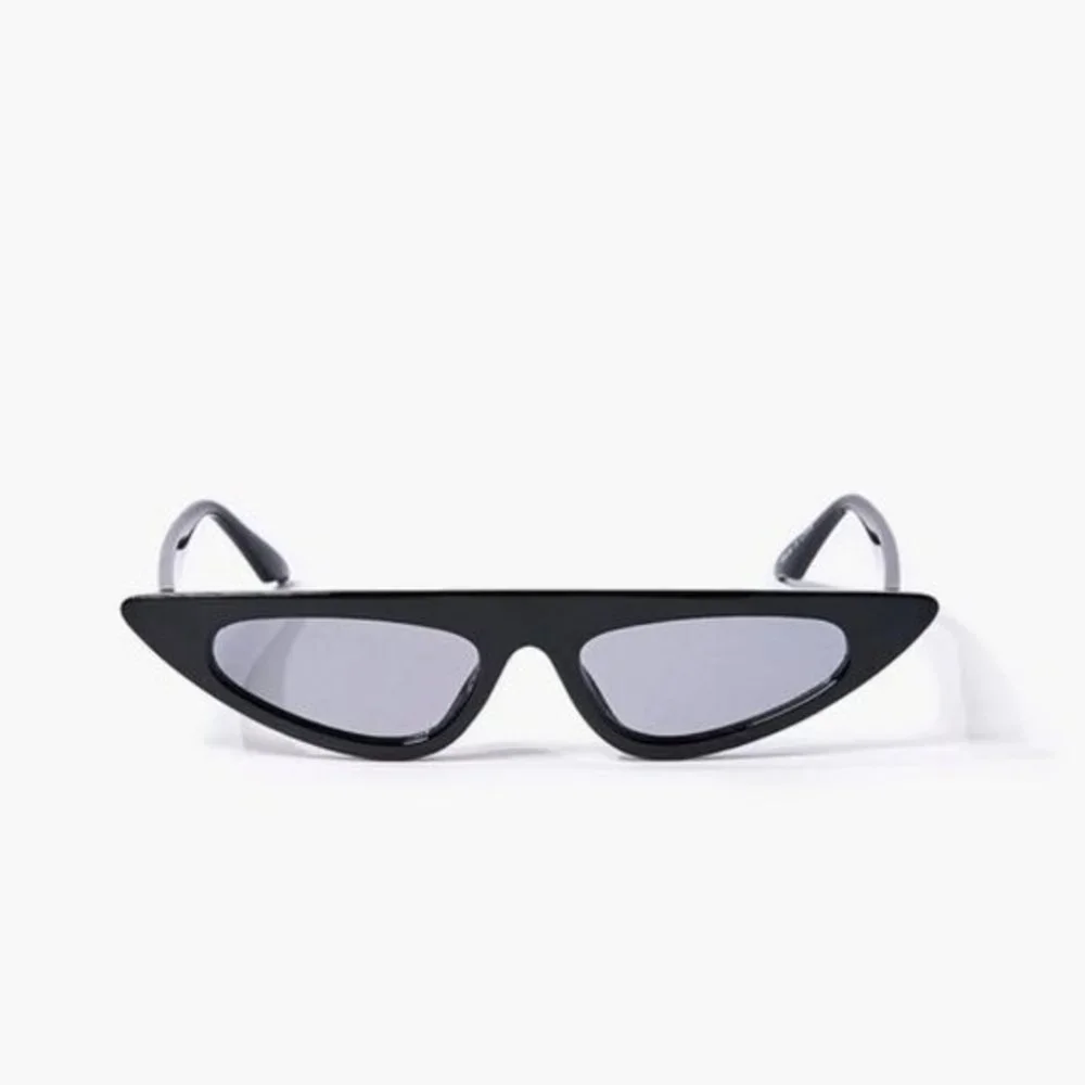 Forever 21 Black Thin Cat Eye Sunglasses - Picture 2 of 4